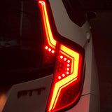 zoom in view of aftermarket led tail light at night
